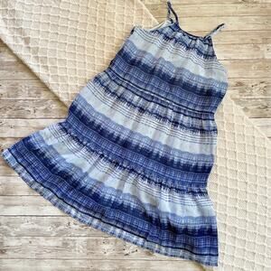 ❌SOLD❌Children’s Place Girl's Tiered Summer Dress Blue Tie Dye Sleeveless M